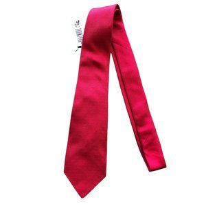 Braemore Men’s Designer Tie Solid Red 100% Silk Made in Italy